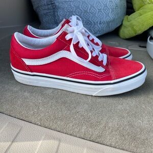 Vans Old Skool in Racing Red- Size Men’s 5.5/Women’s 7